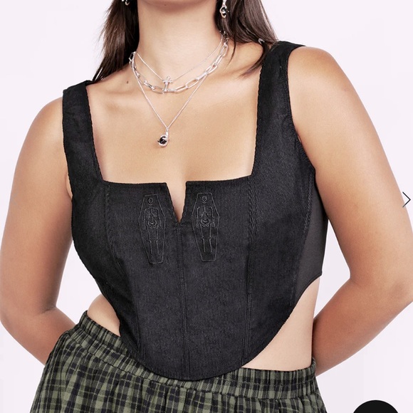 Disturbia Tops - Disturbia Immortal Split Front Corset Top size US 12